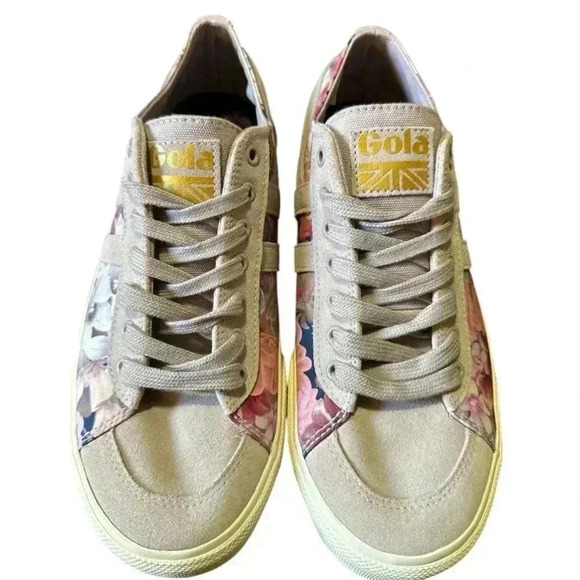 Quota II Liberty PJ Lavender Floral Print Leather Sneakers - Picture 2 of 5